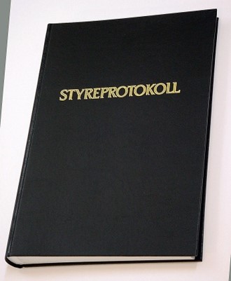 Styreprotokoll med trykk 120 blad sort
