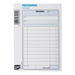 Regningsblokk EMO A6 100 blad