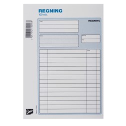 Regningsblokk EMO A5 100 blad