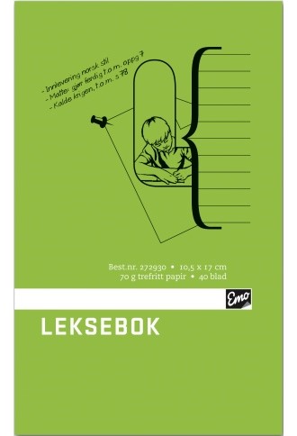 Leksebok EMO 10,5X17cm 40 blad