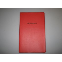 Meldingsbok 10,5x17,5cm plastomslag rød