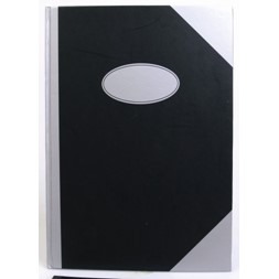 Kinabok A4 80 blad sort/sølv