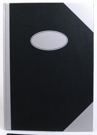 Kinabok A4 80 blad sort/sølv