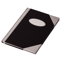 Kinabok A7 80 blad sort/sølv