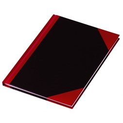 Kinabok A4 96 blad sort/rød