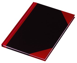 Kinabok A6 80 blad sort/rød