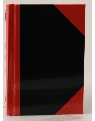 Kinabok A7 80 blad sort/rød