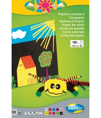 Fargeblokk MAILDOR A4 80g 100 blad 10frg