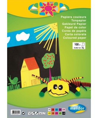 Fargeblokk MAILDOR A4 120g 30 blad 10frg