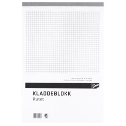 Kladdeblokk EMO A4 ruter stift 60g 100bl