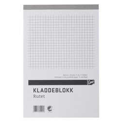 Kladdeblokk EMO A5 ruter stift 60g 100bl