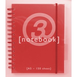 Notatbok EMO A5 3 indeks 150 blad