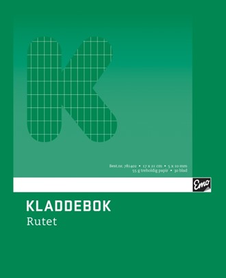 Kladdebok EMO 17x21cm 55g 30bl 5x10rutet