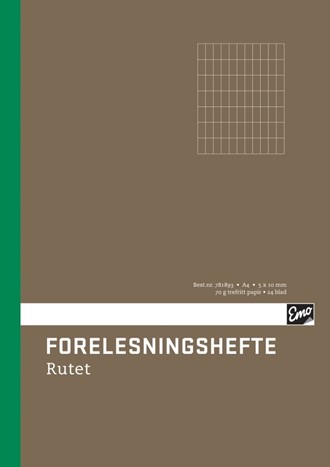 Forelesningshefte EMO A4 5x10 rut 24 bl