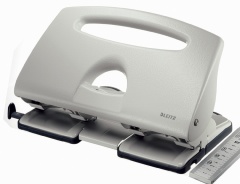Hullemaskin LEITZ 5132 4H 40 ark lys grå
