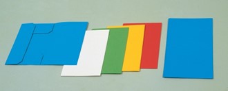 Klaffmappe kartong med 3 klaffer gul