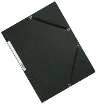 Strikkmappe A4 3 klaffer svart