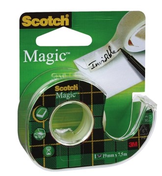 Tape SCOTCH® Magic 19mmx7,5m m/dispenser