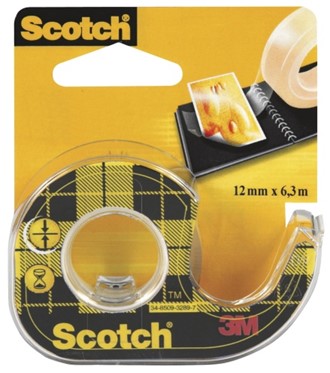 Tape SCOTCH® dobbelts. 12mmx6m m/disp