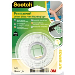 Monteringstape SCOTCH® 19mmx1,5m dobbeltsidig