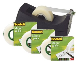 Tape SCOTCH® Magic 810 19x33 4pk m/disp C38