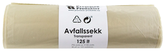 Avfallssekk 125L klar 45my 10 på rull resirk (15)