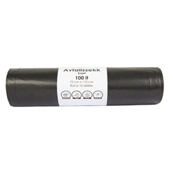 Avfallssekk 100L 45my  sort 10 stk (25)