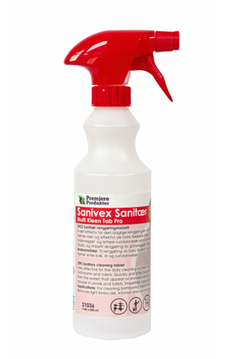 Sprayflaske Sanivex Sanitær trefill flaske 0,5lt