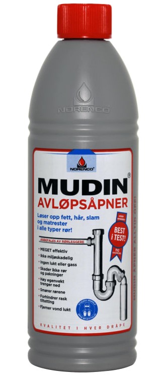 Avløpsåpner 600ml Mudin