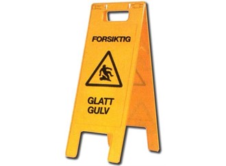 Fareskilt "Forsiktig - Glatt Gulv"