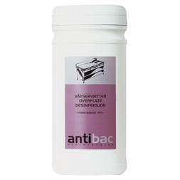 Overflatedesinfeksjon ANTIBAC Våtserviett 20x20cm (150)