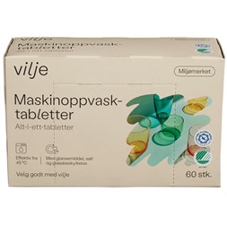 Maskinoppvask ViljeTabletter 60stk